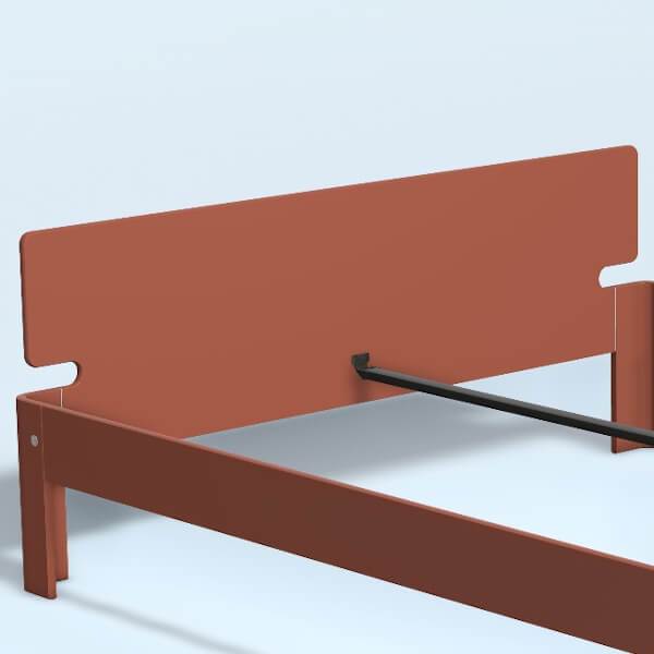 Auping Auronde Gavl Dobbeltseng Lav Model Dusty Red 160 Cm : Erling Christensen Møbler
