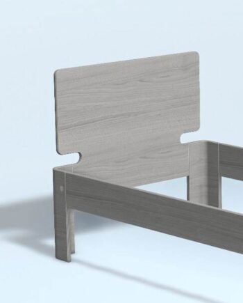 Auping Auronde Gavl Enkeltseng Høj Model Chalk Grey Oak 100 Cm  : Erling Christensen Møbler