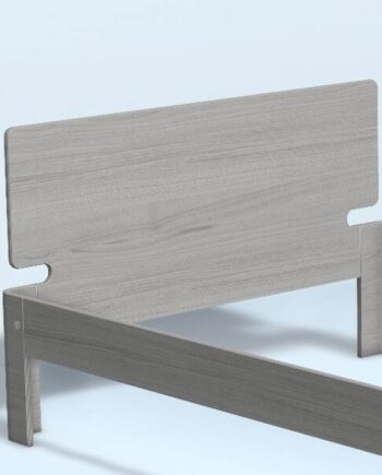 Auping Auronde Gavl Trekvartseng Høj Model Chalk Grey Oak 120 Cm  : Erling Christensen Møbler