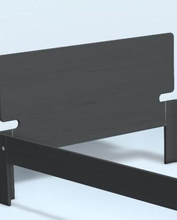 Auping Auronde Gavl Trekvartseng Høj Model Dark Blue Oak 140 Cm  : Erling Christensen Møbler