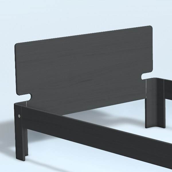 Auping Auronde Gavl Trekvartseng Høj Model Dark Blue Oak 140 Cm : Erling Christensen Møbler