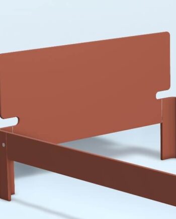 Auping Auronde Gavl Trekvartseng Høj Model Dusty Red 140 Cm  : Erling Christensen Møbler