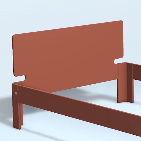 Auping Auronde Gavl Trekvartseng Høj Model Dusty Red 120 Cm : Erling Christensen Møbler