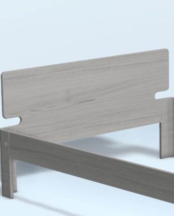 Auping Auronde Gavl Trekvartseng Lav Model Chalk Grey Oak 140 Cm  : Erling Christensen Møbler