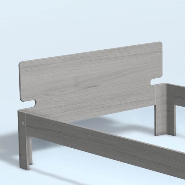 Auping Auronde Gavl Trekvartseng Lav Model Chalk Grey Oak 140 Cm : Erling Christensen Møbler