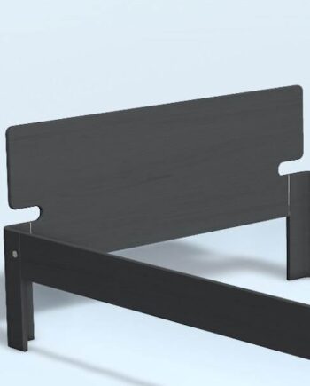 Auping Auronde Gavl Trekvartseng Lav Model Dark Blue Oak 140 Cm  : Erling Christensen Møbler