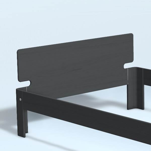Auping Auronde Gavl Trekvartseng Lav Model Dark Blue Oak 140 Cm : Erling Christensen Møbler