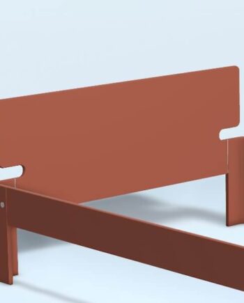 Auping Auronde Gavl Trekvartseng Lav Model Dusty Red 140 Cm  : Erling Christensen Møbler