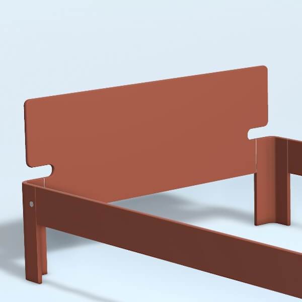Auping Auronde Gavl Trekvartseng Lav Model Dusty Red 120 Cm : Erling Christensen Møbler