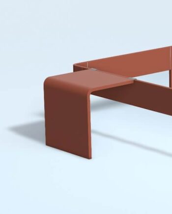 Auping Auronde Sengebord  Lav Model Dusty Red  : Erling Christensen Møbler