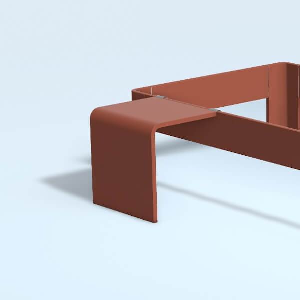 Auping Auronde Sengebord Lav Model Dusty Red : Erling Christensen Møbler