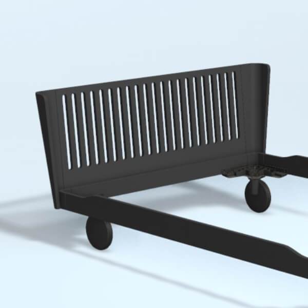 Auping Noa Milled Gavl 120 Cm  Midnight Black  : Erling Christensen Møbler