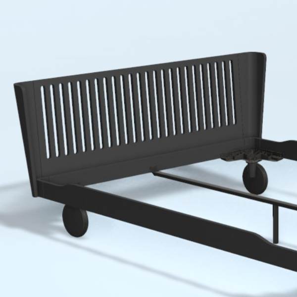 Auping Noa Milled Gavl 180 Cm  Midnight Black  : Erling Christensen Møbler