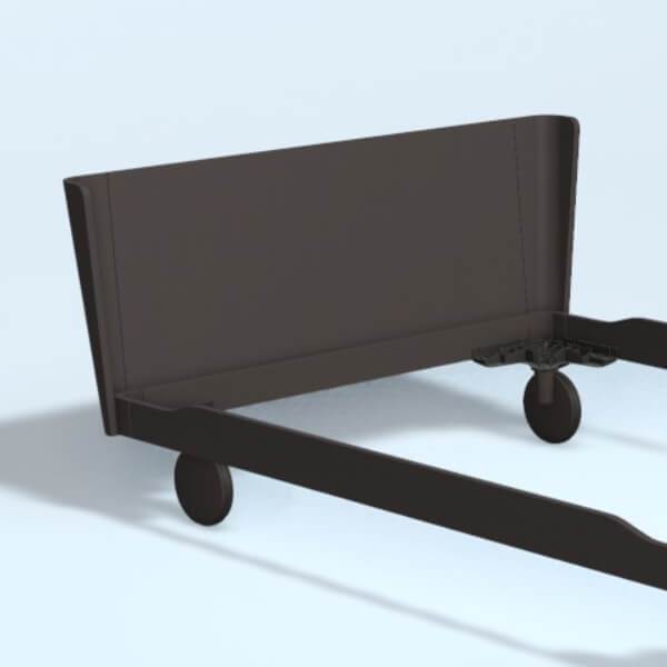 Auping Noa Solid Gavl 120 Cm  Chocolate Brown  : Erling Christensen Møbler