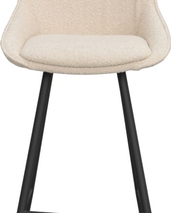 Barstol Rowico Sierra Bouclé-stof Beige Sort Fsc-certificeret Metalramme Med Fodstøtte  -pak
