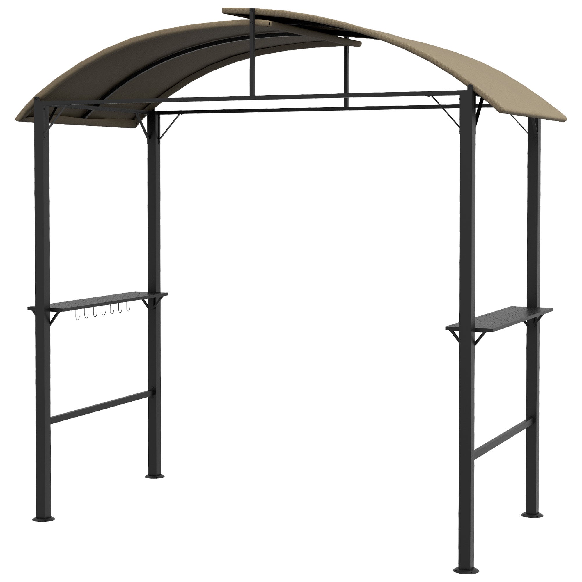 Bbq-pavillon    Sidehylder  Kroge  Stålramme               Khaki