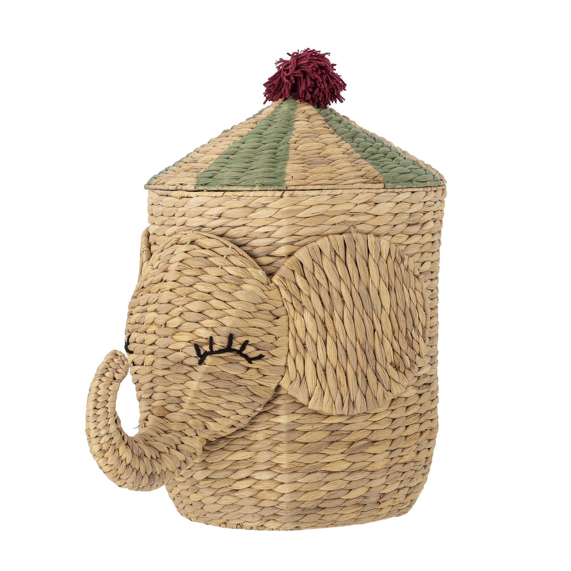 Bloomingville Mini Bobo Kurv Til Børn Låg Natur Vandhyacint L35xh50xb35