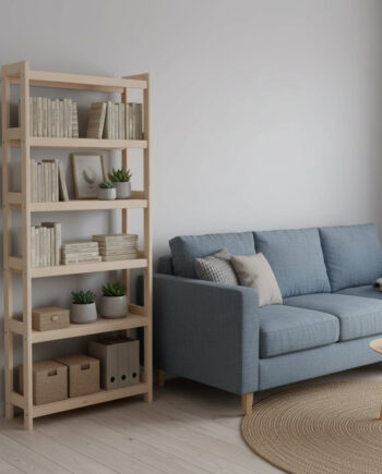 Bogreol   Bøgetræ    Hylder  165    80    25 Cm