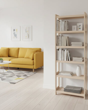 Bogreol   Bøgetræ    Hylder  165x60x25 Cm