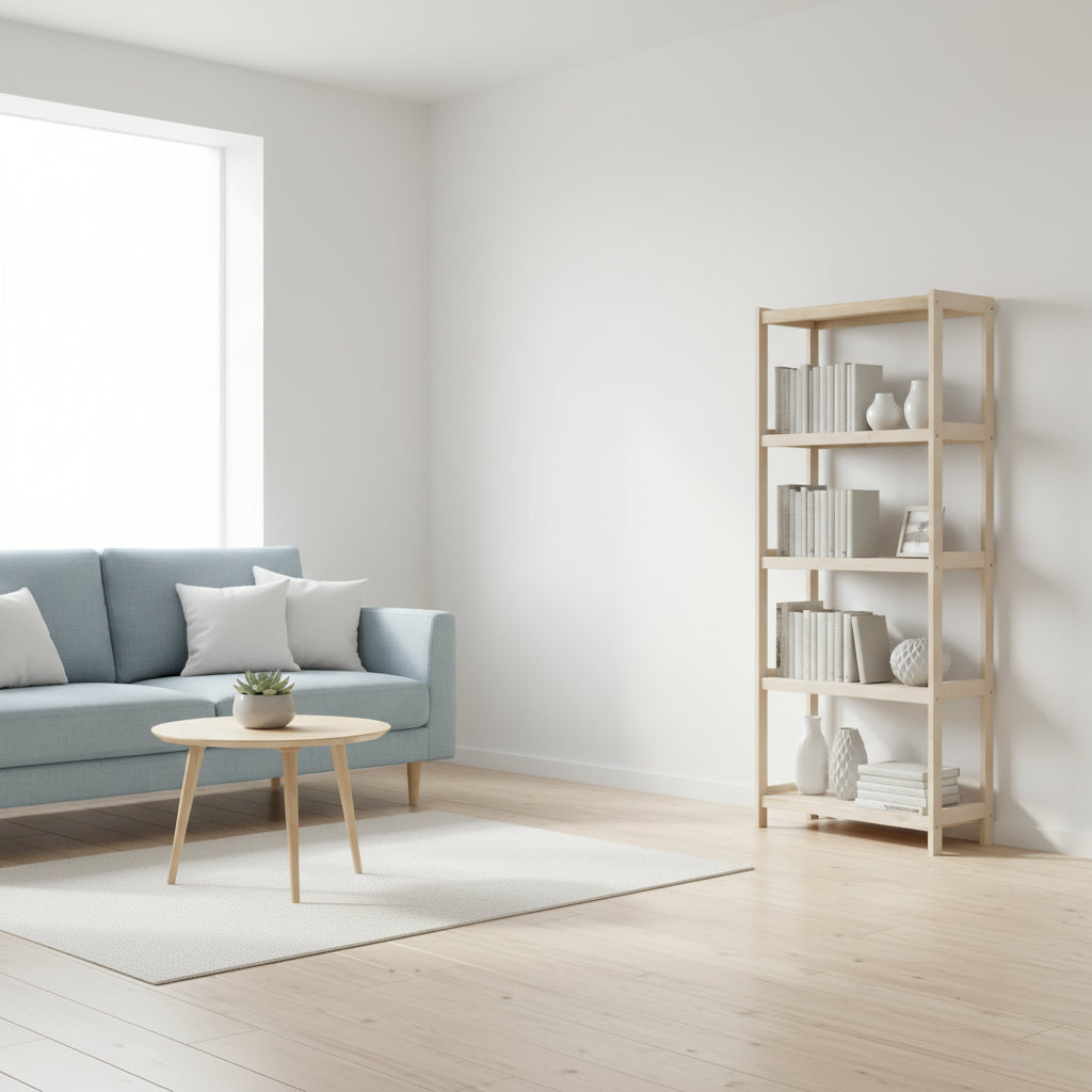 Bogreol   Bøgetræ Strong    Hylder  173x70x43 Cm