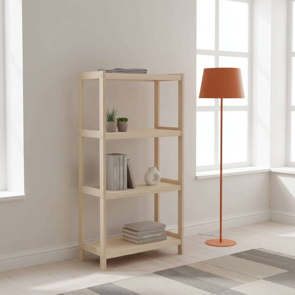 Bogreol   Bøgetræ Strong    Hylder  133x70x43 Cm