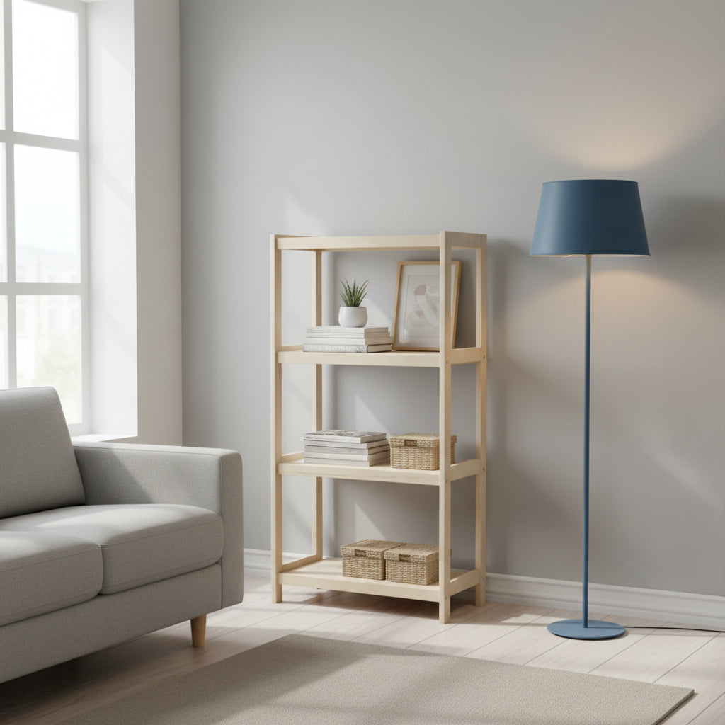 Bogreol   Bøgetræ Strong    Hylder  133x70x38 Cm