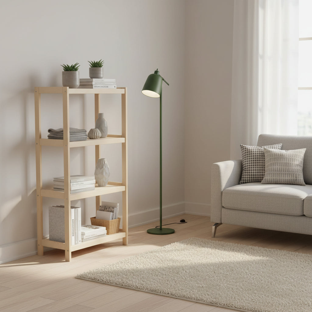 Bogreol   Bøgetræ Strong    Hylder  133x50x43 Cm
