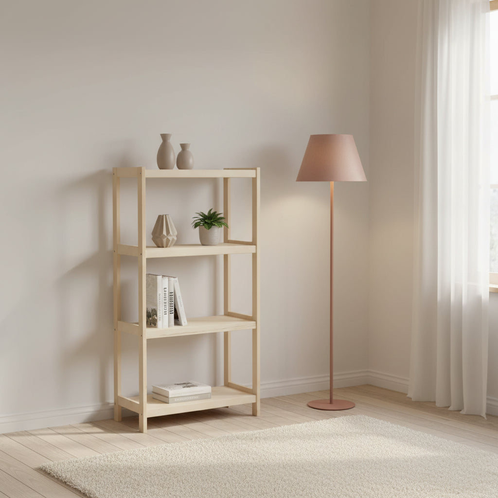 Bogreol   Bøgetræ Strong    Hylder  133x50x33 Cm