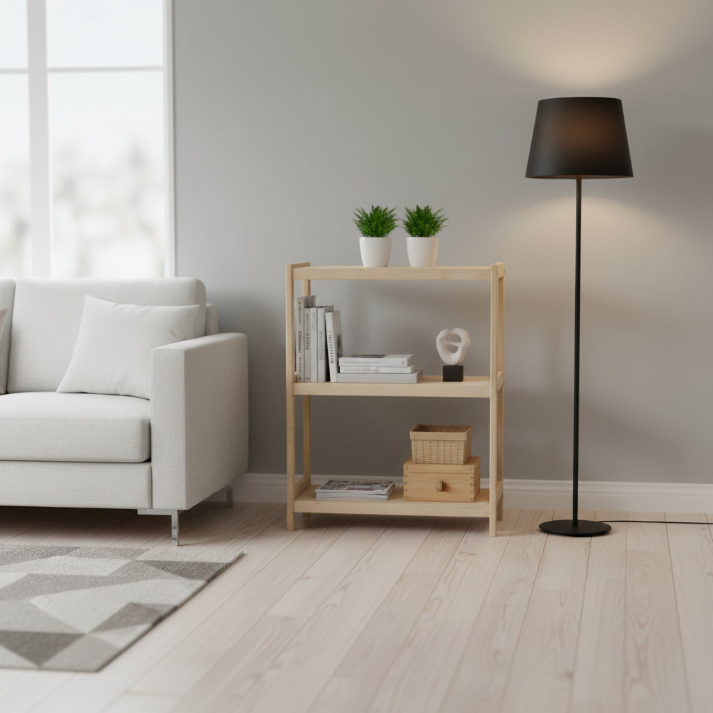 Bogreol   Bøgetræ Strong    Hylder  93x80x38 Cm