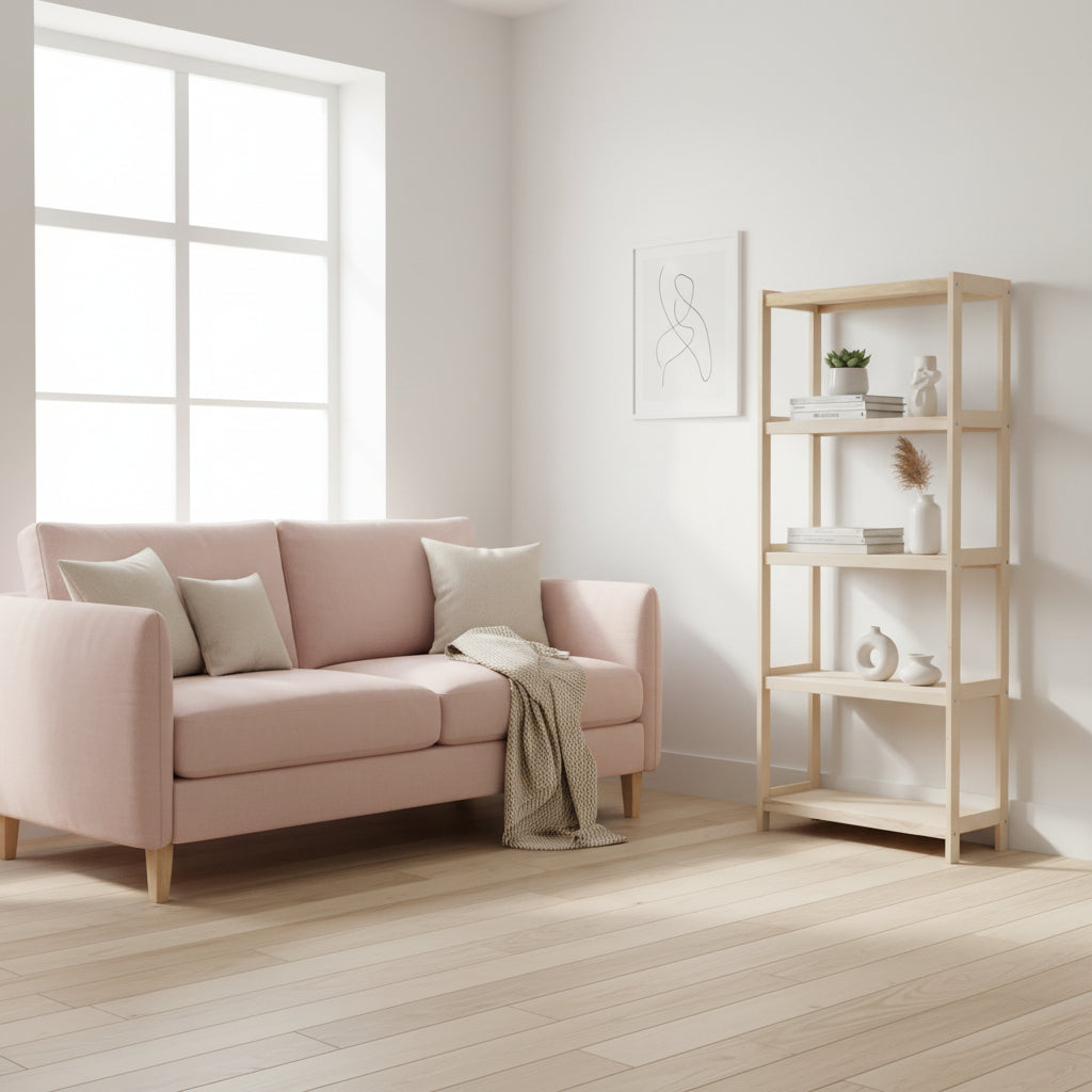 Bogreol   Bøgetræ Strong    Hylder  173x70x33 Cm