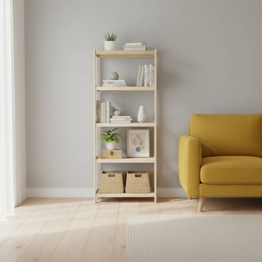 Bogreol   Bøgetræ Strong    Hylder  173x60x33 Cm