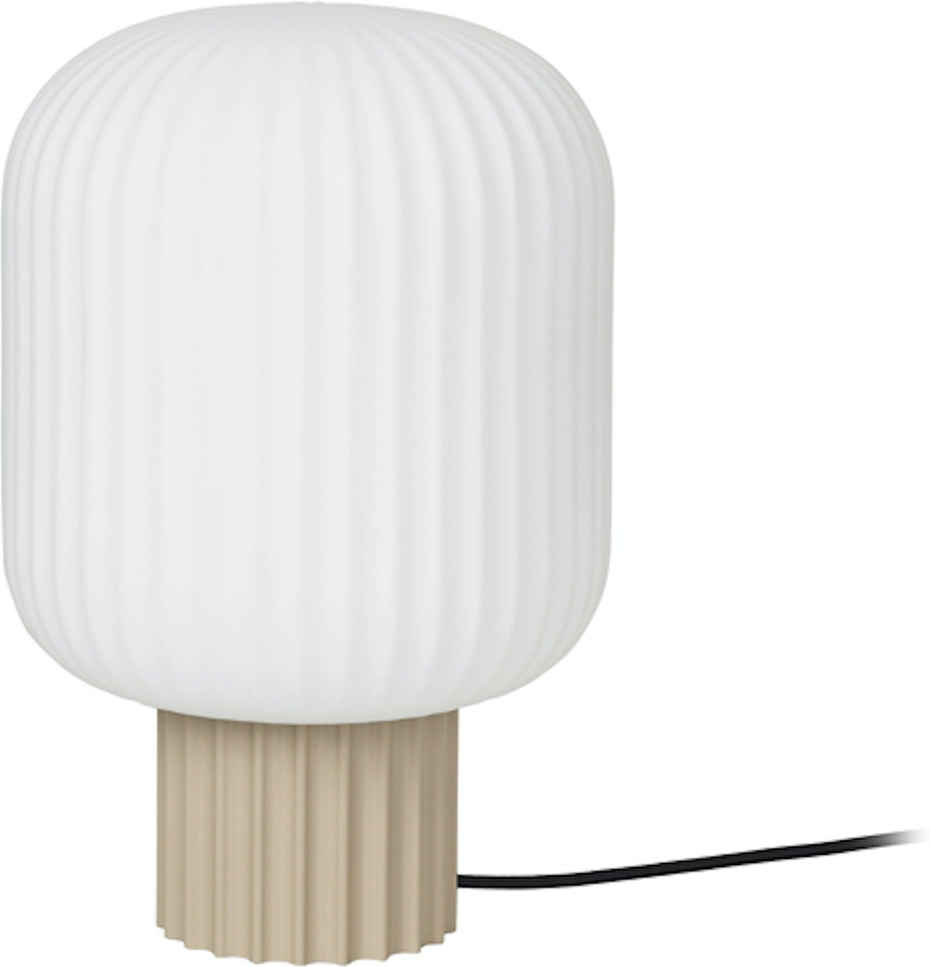 Bordlampe Broste Copenhagen Lolly Hvid Sand   Metal Og Glas Med E14-fatning 25w