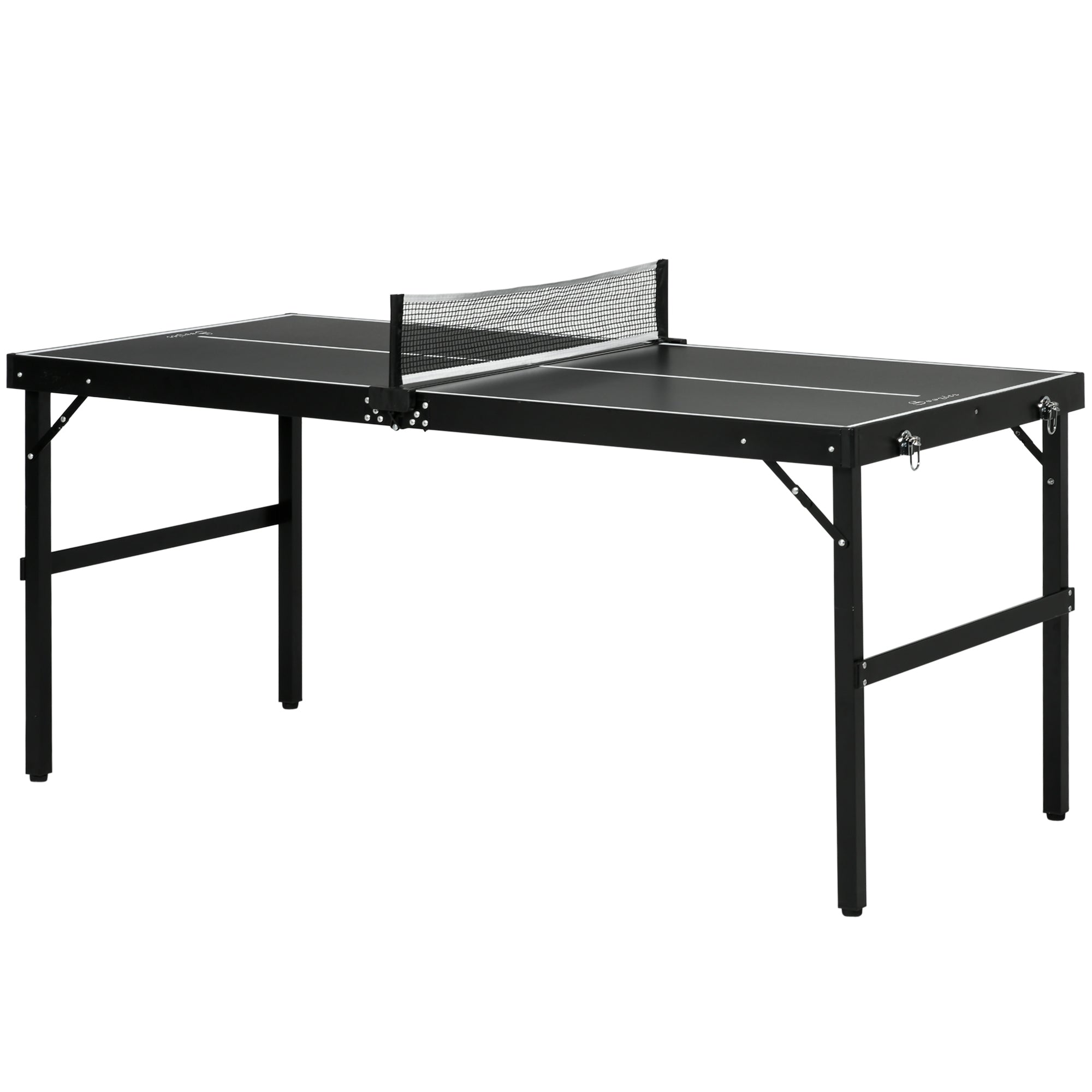 Bordtennissæt  Foldbart  Lås Og Håndtag  Aluminiumsramme  152   76   72 Cm  Sort