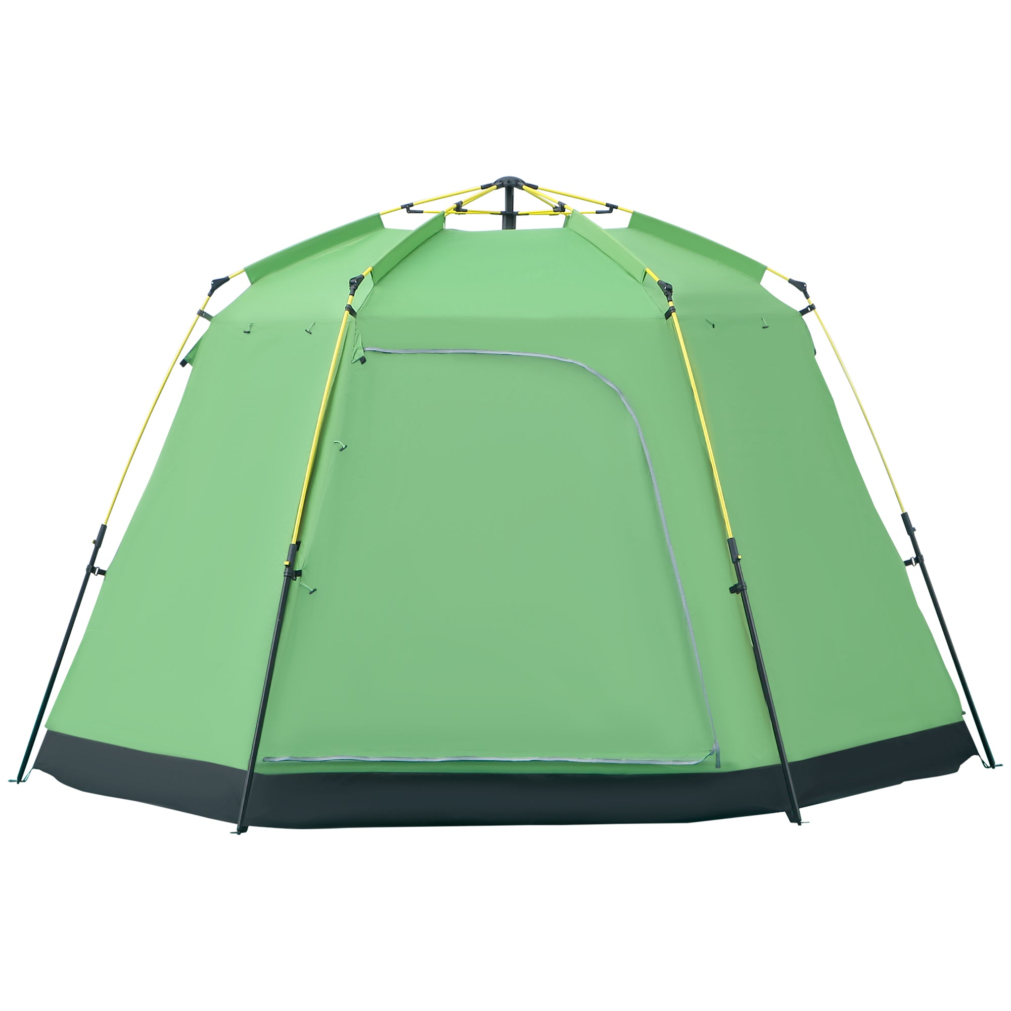 Campingtelt   Personers Telt Familietelt Kuppeltelt Kunstlæder 2000 Mm Nem Opsætning Til Familier Trekking Festival Stål Glasfiber Grøn 320   320   180 Cm