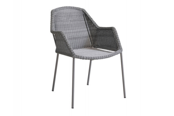 Cane-line Breeze Stabelstol   Armlæn Light Grey