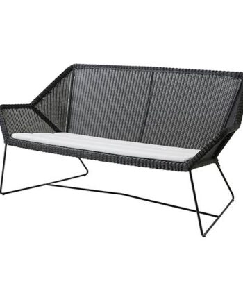 Cane-line Breeze  -personers Havesofa Sort  Hvid Hynde  : Erling Christensen Møbler