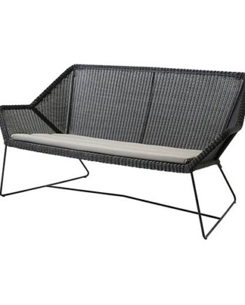 Cane-line Breeze  -personers Havesofa Sort  Hynde Taupe  : Erling Christensen Møbler