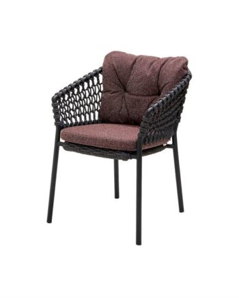 Cane-line Ocean Havestol Dark Grey Hynde   Wove Dark Bordeaux  : Erling Christensen Møbler