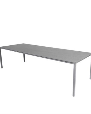 Cane-line Pure Havebord 280x100 Cm Stel: Lysegrå Bordplade: Basaltgrå Lysegrå  Aluminium  : Erling Christensen Møbler