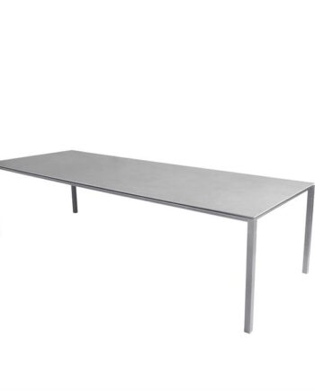 Cane-line Pure Havebord 280x100 Cm Stel: Lysegrå Bordplade: Betongrå Lysegrå  Aluminium  : Erling Christensen Møbler