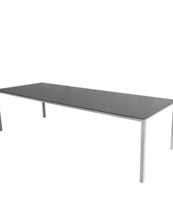 Cane-line Pure Havebord 280x100 Cm Stel: Lysegrå Bordplade: Nero Sort Lysegrå  Aluminium  : Erling Christensen Møbler