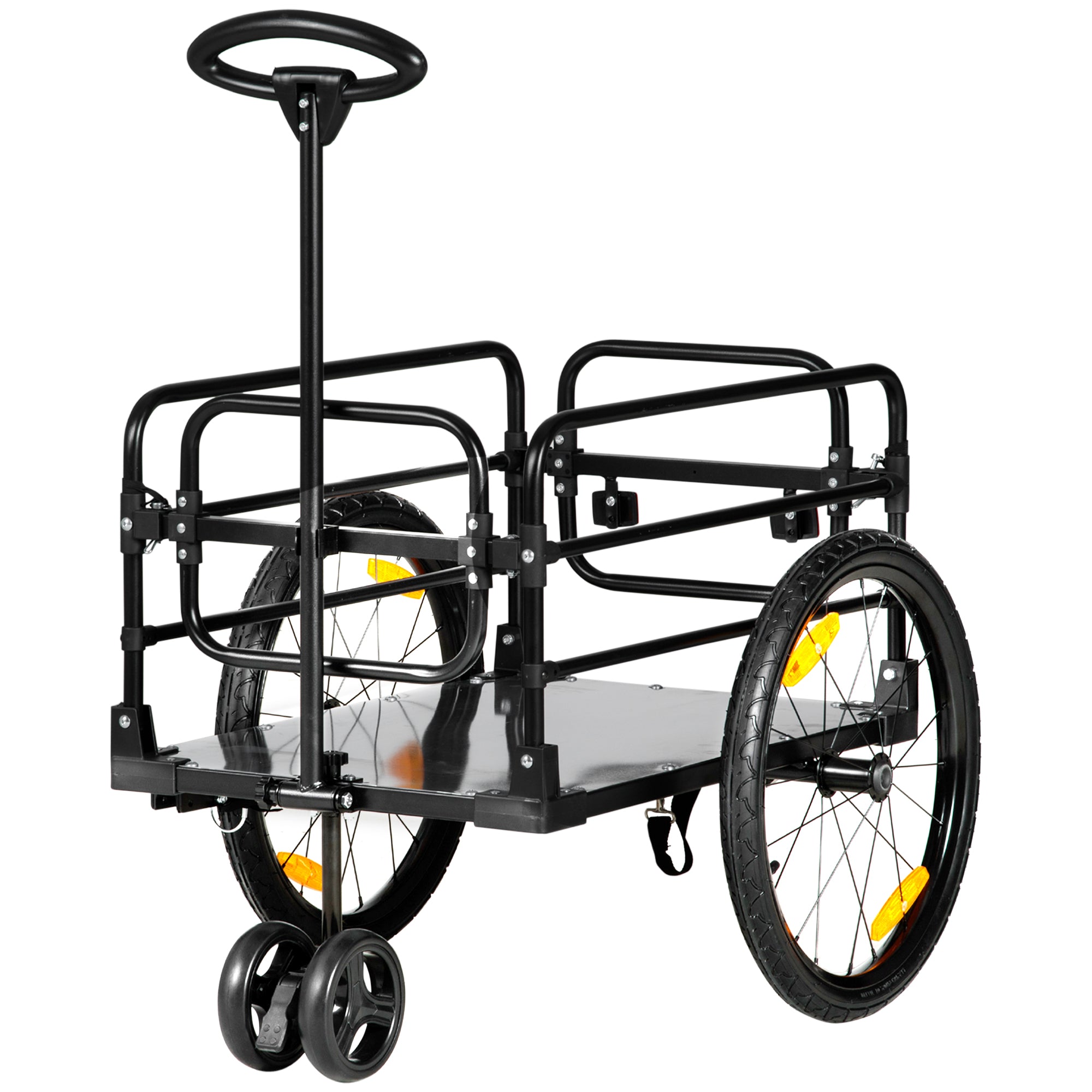 Cargo Trailer Sækkevogn 130   64   103 Cm Stål Sort Gul