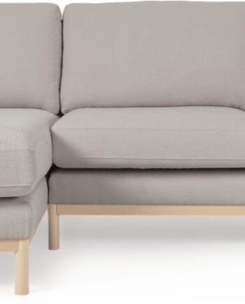 Chaiselong Sofa  -personers Venstrevendt Kave Home Mihaela Grå Bæredygtig Mikro-bouclé
