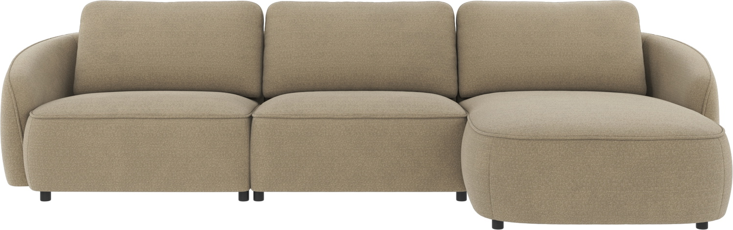 Chaiselongsofa Højrevendt Rowico Norris Hjørnesofa   Rita 109 Mørk Beige Stof Med Fsc-mix Ramme