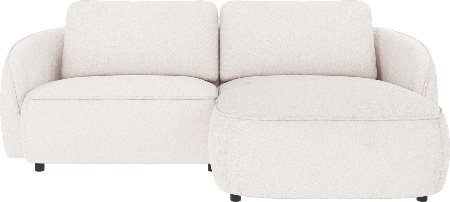 Chaiselongsofa Rowico Norris Højrevendt   Hvidt Alice-stof Med Fsc-ramme 226x162 Cm Zig-zag Nozag-fjedre Koldskum