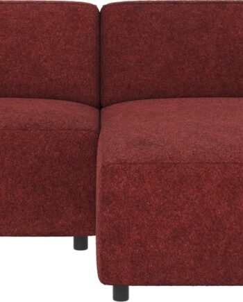 Chaiselongsofa Rowico Willard Højrevendt Anna   Rød Polyester