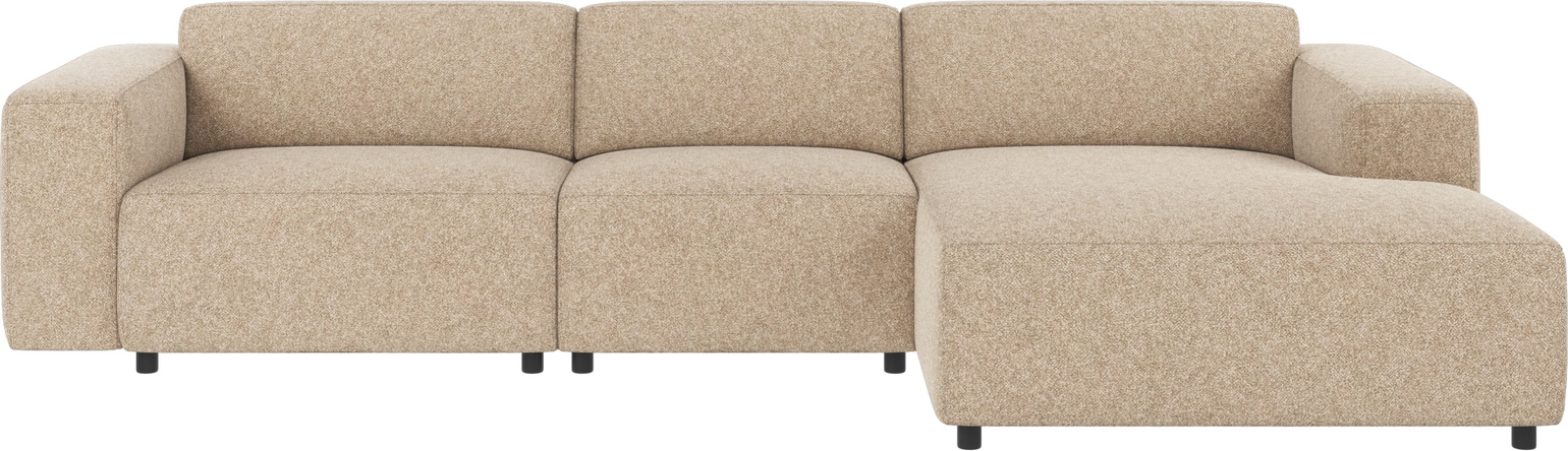 Chaiselongsofa Rowico Willard Højrevendt Beige Polyester Bobby 312x161 Cm