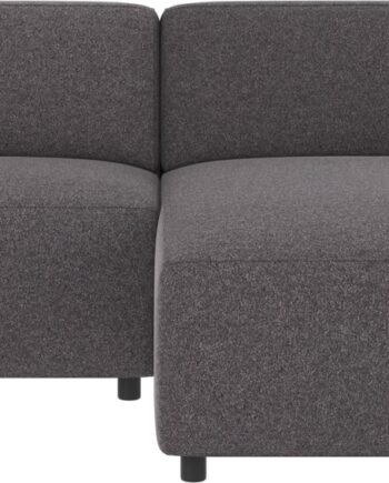 Chaiselongsofa Rowico Willard Højrevendt Brenda Mørkegrå Polyester 234x161 Cm