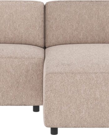 Chaiselongsofa Rowico Willard Højrevendt Lysebeige Stof 234x161 Cm