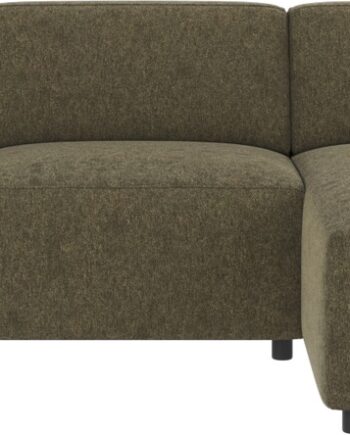Chaiselongsofa Rowico Willard Højrevendt Modulsofa Olivengrønt Brenda-stof 312ã 161 Cm
